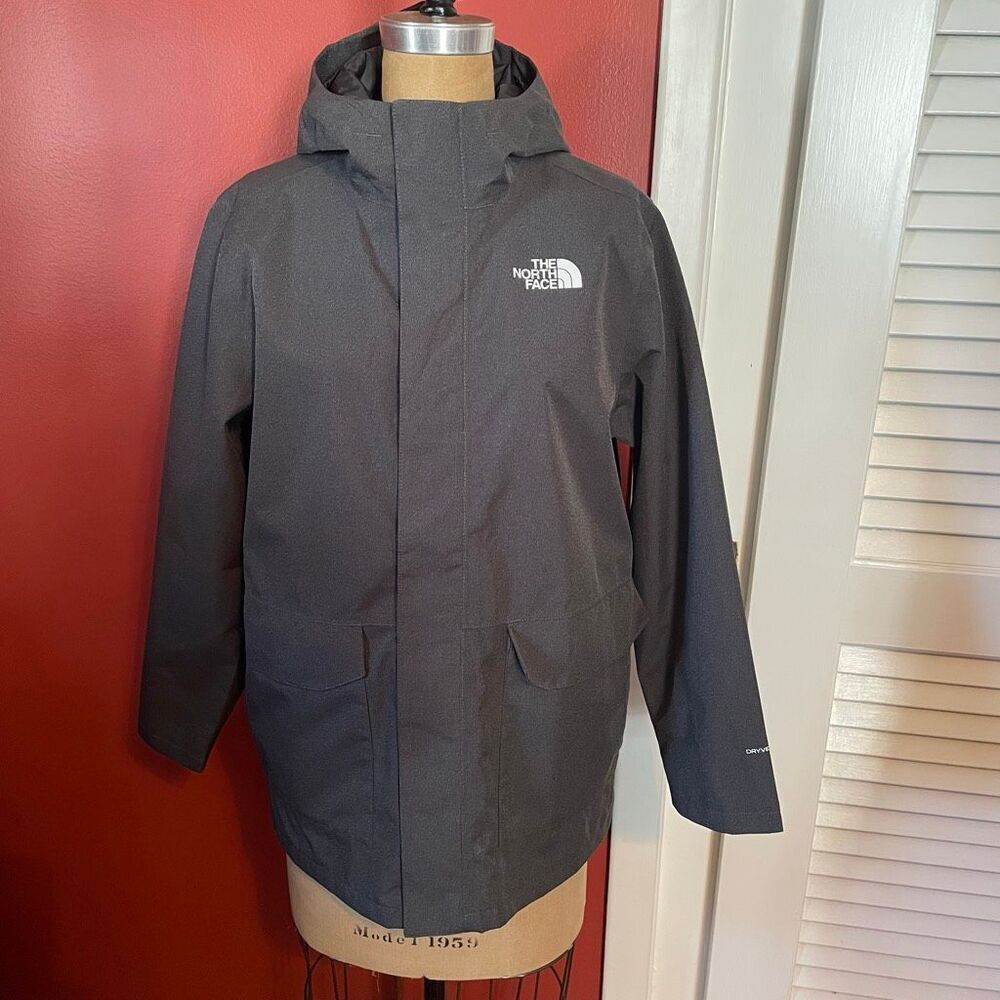 THE NORTH FACE | grey hooded jacket youth/junior large 14-16